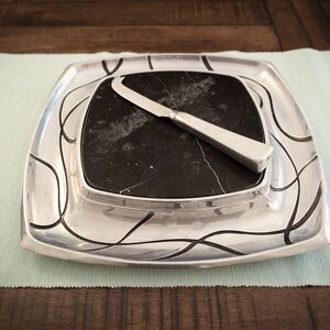 LENOX Vibe Cheese and Cracker Server Metal Serveware